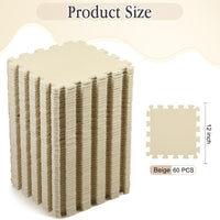 Nuanchu 60 PCS Kids Foam Puzzle Mat, Cream - White - image 2