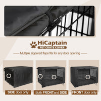 42-Inch Dog Crate Cover with Mesh, Waterproof Kennel Cover - 42.0"L x 28.0"W x 30.0"H / Black - image 2