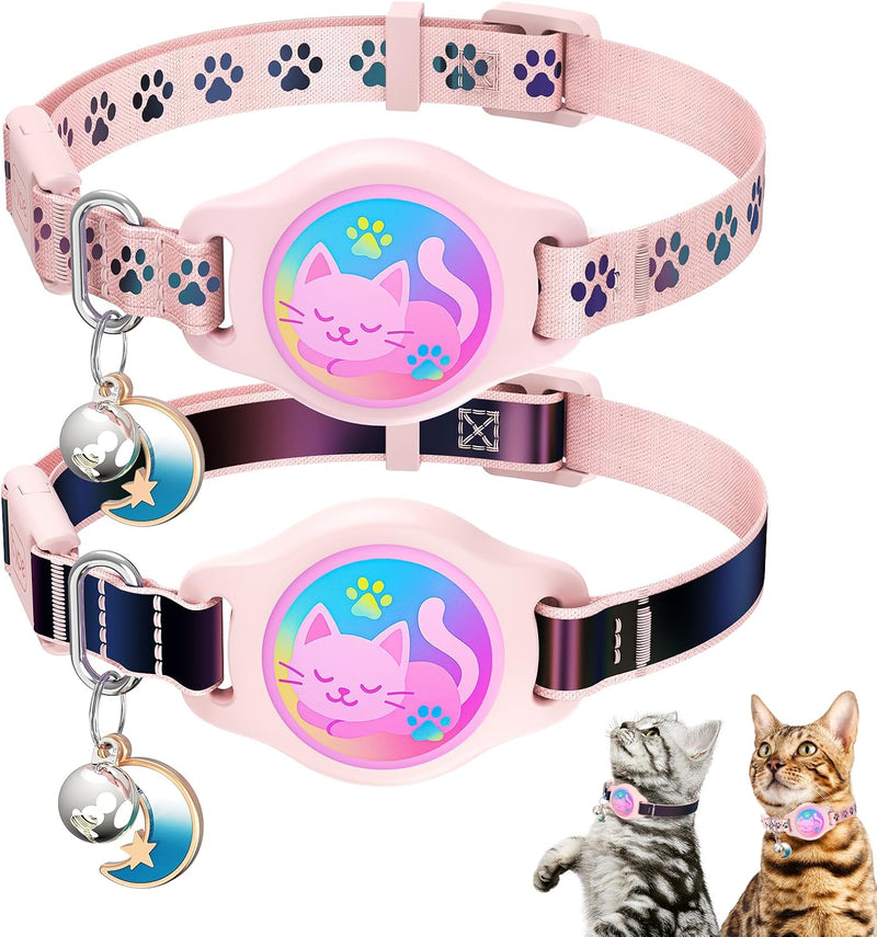 AirTag Cat Collar Breakaway - Pink