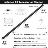 hygger Weighted Nano Mist Bubble Wall Bar - 31.5 Inch - image 2