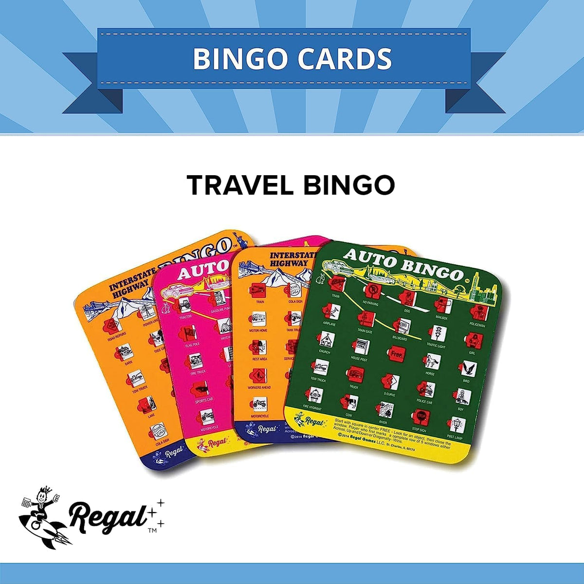 Regal Games Finger-Tip Shutter Bingo Cards with Sliding Windows - Assorted - image 2