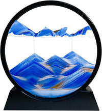 SANDCLE Moving Sand Art Liquid Motion, 3D Deep Sea Sandscape – Fun for Kids & Family - Blue / 7 inches