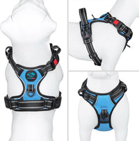 PHOEPET No Pull Dog Harness Medium Reflective Front Clip Vest - Extra Large / Blue - image 2