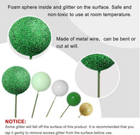 ASTARON 50 Pcs Ball Cake Topper Sticks Mini Balloons for Cake - Green Series - image 3