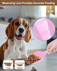 2 PACK Dog Food Scoop,1 Cup Capacity Pet Food Scoop For Dog and Cat – Essentials for Dogs - pink - image 3