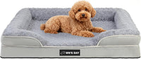 Orthopedic Dog Beds Medium Large Sized Dog, Dog Sofa Bed - Medium(28 * 23 * 6.5 In) / Grey