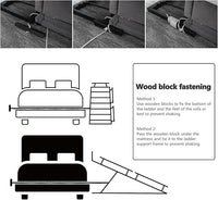 Pet Ramp Folding Portable Wooden Dog & Cat Ramps for Couch or Bed, Including Non Slip Mat & Safety Side Rails, 64.2 Inch Long and Height Adjustable from 13.4 Inch to 38 Inch Up to 110 Lbs