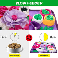 Snuffle Mat for Dogs,Dog Feeding Mat Sniff Mat Interactive Dog Puzzle Mat for Training and Stress - purple - image 4