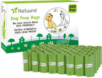 Dog Poop Bags-150 Counts with Leash Dispenser, 10 Rolls - Green / 600 Count (Pack of 1)