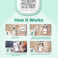 Pawaii Dog ID Tag, Silent Silicone QR Code Tag, Scan Alerts - Green - image 3