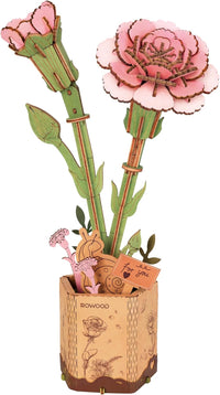 rowood 3D Puzzles for Adults - Pink Carnation