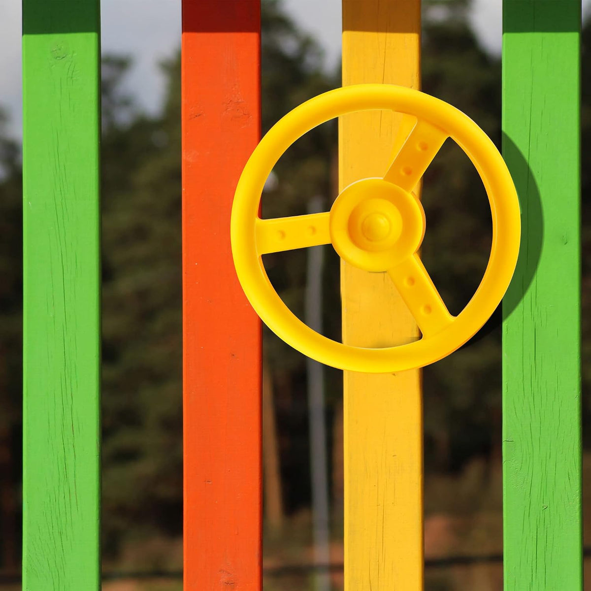 Haconba plastic pirate ship steering wheels for playsets in blue and red with mounting hardware - view 25