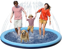 Jasonwell non slip splash pad sprinkler for kids and dogs spraying water in a backyard - view 8