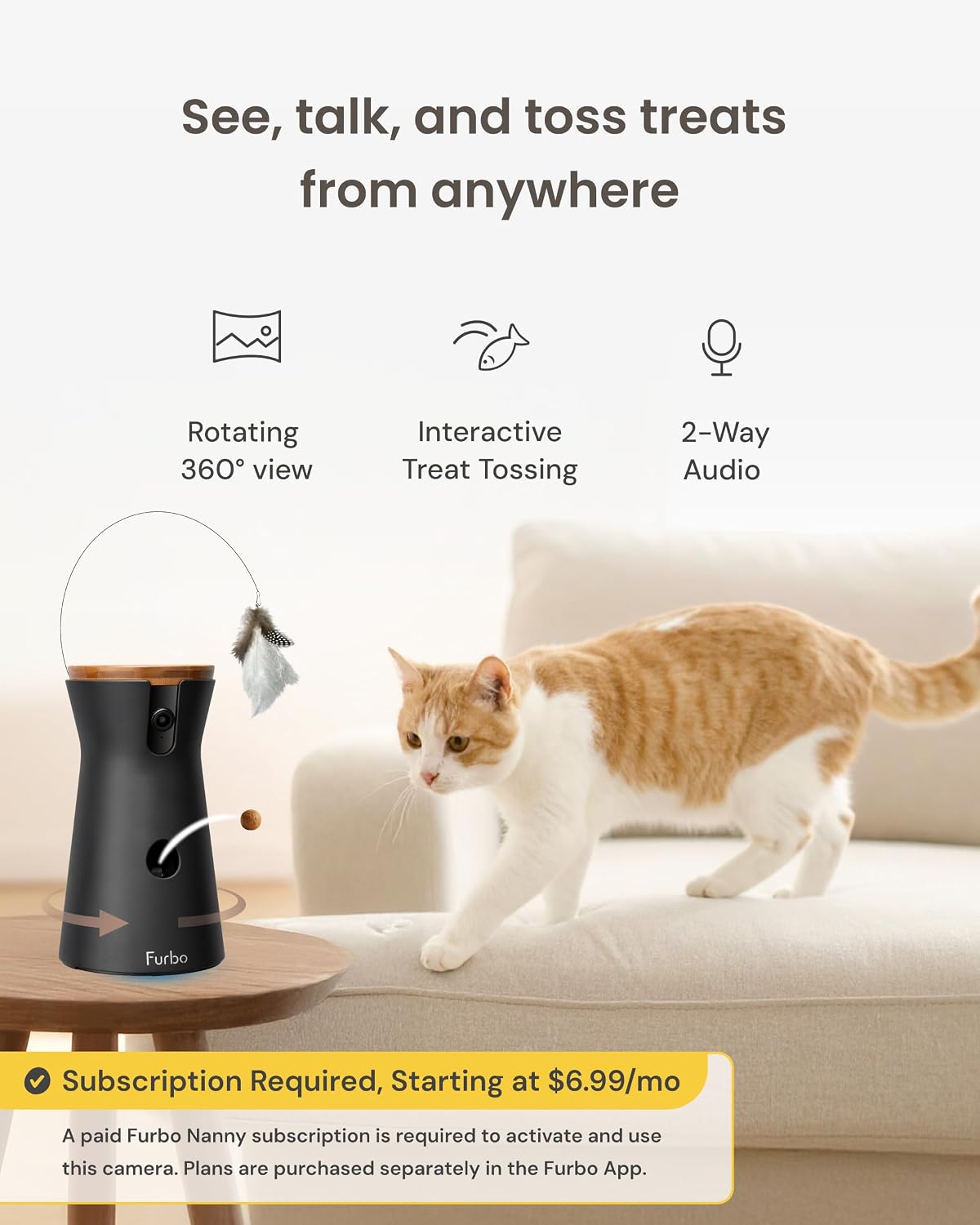 Furbo 360° Dog Camera [Core Features, No Ongoing Cost] – Essentials for Dogs - Subscription Required to Activate / 360° Cat Camera - image 2