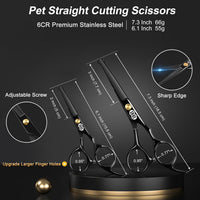 Dog Grooming Scissors Kit - 7 Inch / Black Dog Grooming Scissors - image 2