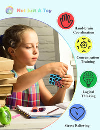 Roxenda 2x2 Speed Cube Stickerless Puzzle Cube – Fun for Kids & Family - 4x4x4 - image 4