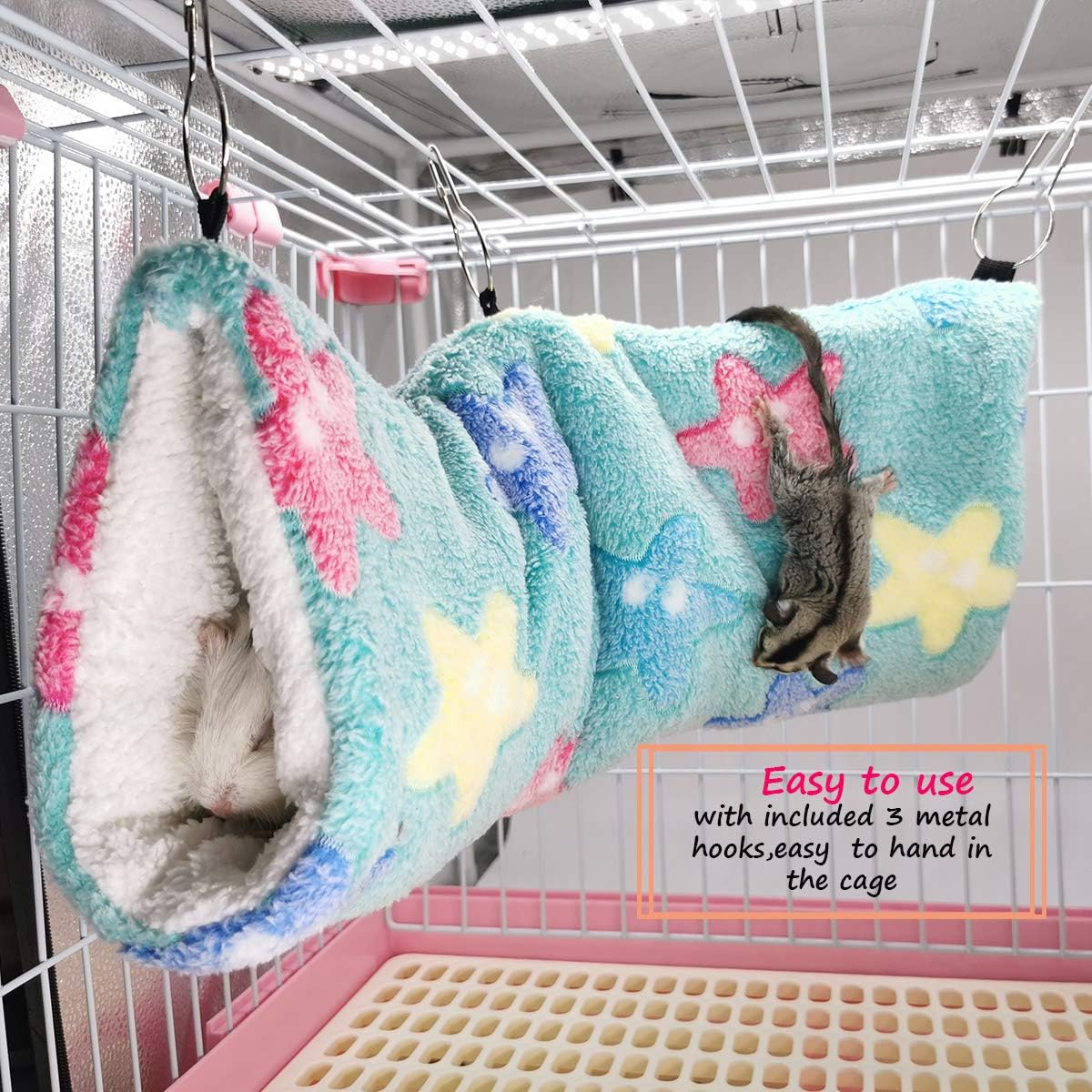 LEFTSTARER Guinea Pig Accessories Sugar Glider Cage Accessories - green-star / Star - image 2