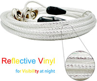 30ft Reflective Tie-Out Cable for Heavy Dogs Up to – Essentials for Dogs - 125lbs15ft / Black & Silver - image 3
