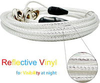 Petest 15ft Reflective Tie-Out Cable for Heavy Dogs Up to 125 Pounds