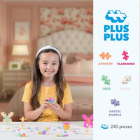 PLUS 240 Piece Glow in the Dark Mix, Mini Waffle Blocks - Pearl Mix Play Tube - image 3