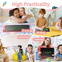 [2 Pack] Genialba LCD Writing Tablet 10-Inch Colorful Doodle Board - Blue & Red / 10 Inch / 2 - image 4