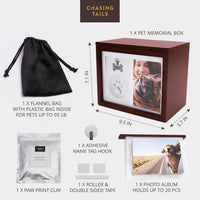 Large Dog Urn for Ashes, Pet Memorial Keepsake Photo Box - Brown - image 2
