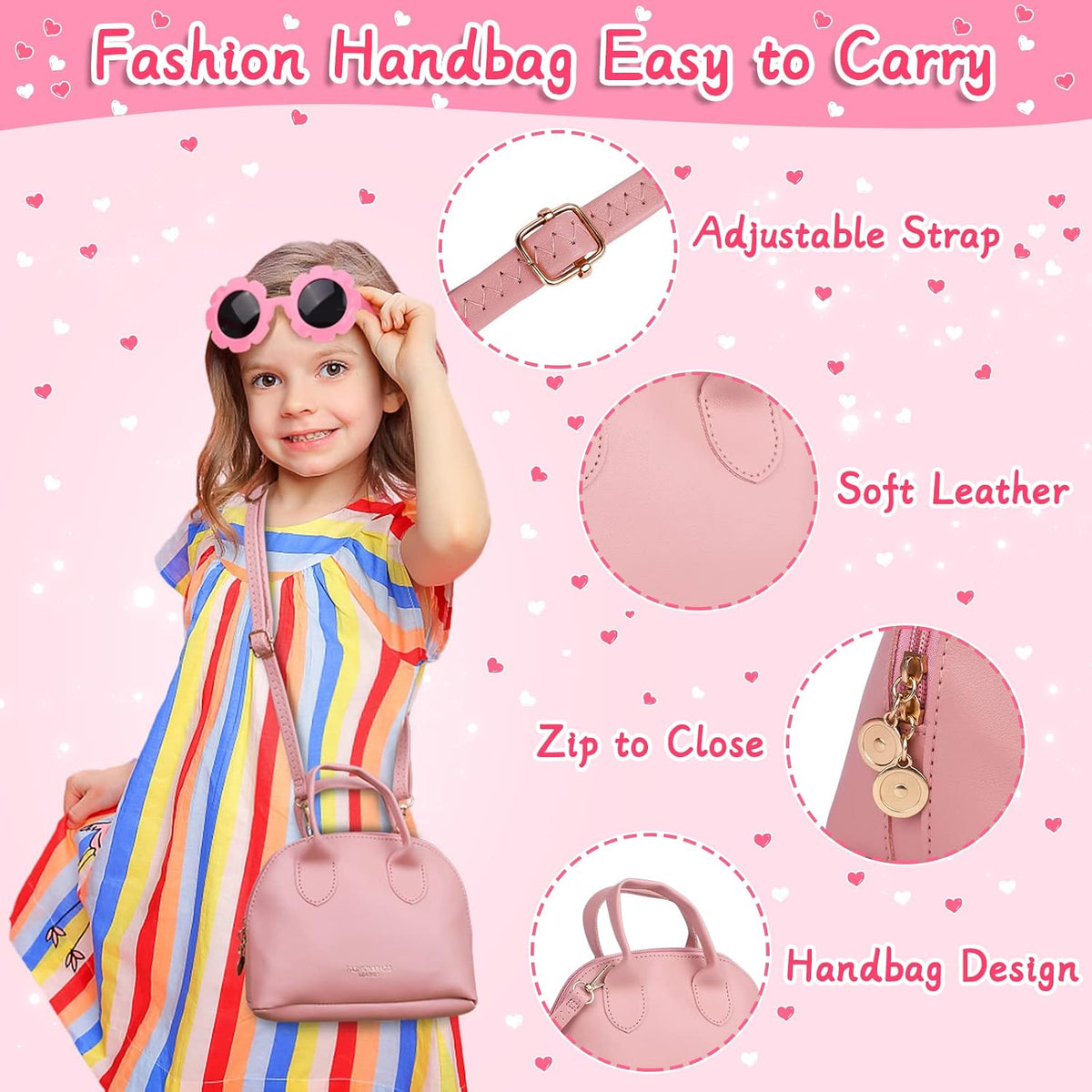 Kids Toddler Purse Play Set with Toys Phone & Accessories for Little - image 3
