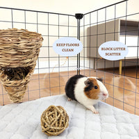 12 Pcs Cage Guard 13.8"x4.7" with Zip Ties Scatter Guard Clear – Essentials for Small Pets - 13.8" x 4.7" (12 PCS, 8 Holes) - image 2