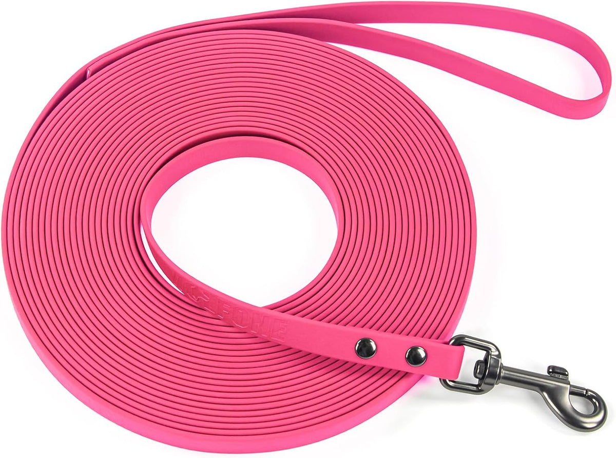 Wolfone Waterproof Dog Leash 10FT Long Line Training Leash for Dogs – Essentials for Dogs - 50ft x 0.52 IN / Pink