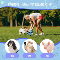Pet Snuffle Ball, Puzzle Sniffing Interactive Dog Ball for Blind Dogs Training Stress Relief Dog Enrichment Toys Treat Machine Washable (15cm, Serenity Blue)