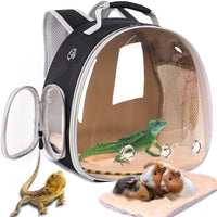 Bearded Dragon Travel Carrier Backpack, Lizard Backpack Carrier - Black / Polarized - image 2