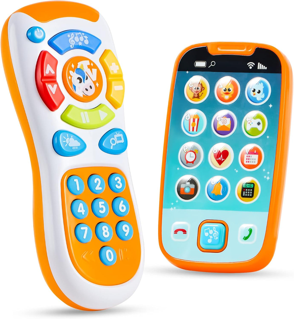 JOYIN Kids Learning Phone and Remote Toy - White Phone and Remote Toy with Horse