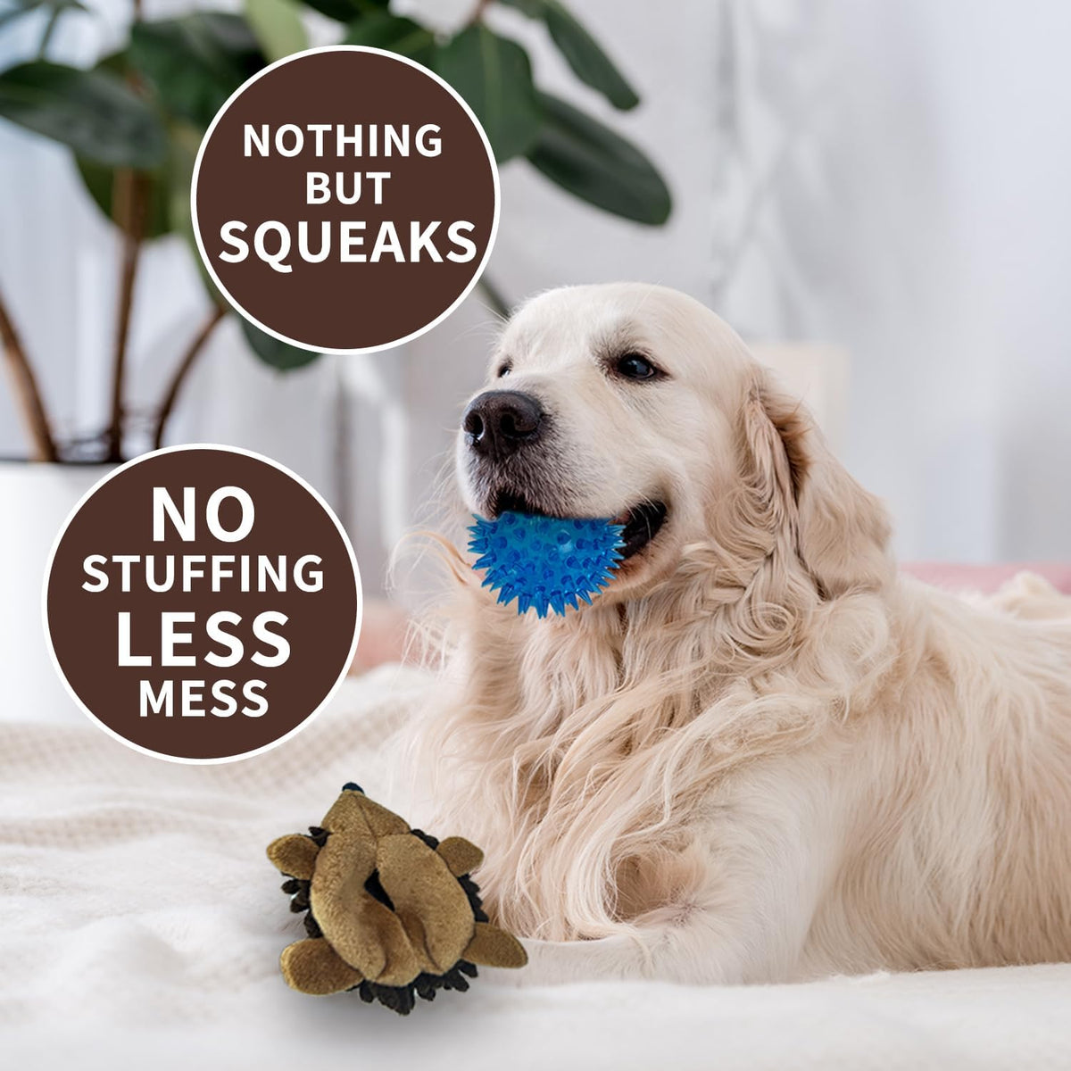 2-in-1 No-Stuffing Hedgehog Dog Toys 3 PCS - Hedgehog dog toys - image 4