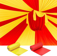 Moukeren red and white circus carnival plastic table cover roll on a party table - view 4