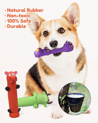 Pweituoet 9" Squeaky Dog Toys, Latex Dog Chew Toys for Puppy - image 2