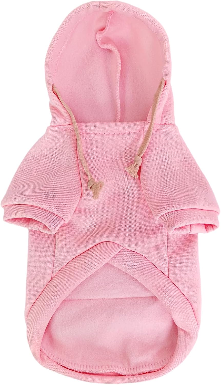 Dog Hoodies for Small Dogs with Zipper Pocket - Pink2 / X-Small - image 4