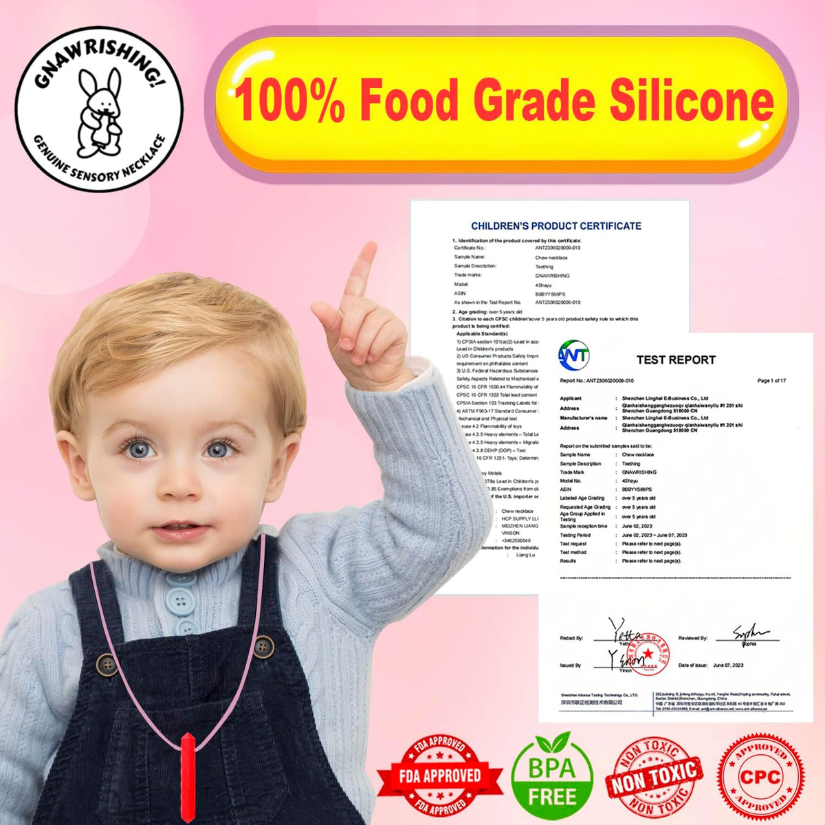 8 Pack Chew Necklaces for Sensory Kids - Multicolor - image 2