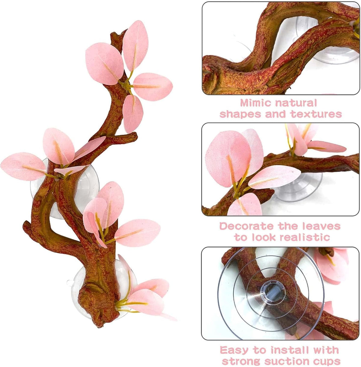 2 PCS Reptile Corner Branch - Pink - image 3