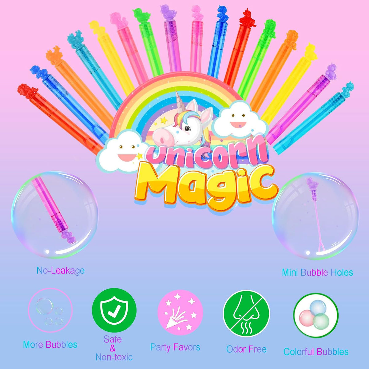 ritastar 32 mini bubble wands with Halloween designs in a gift box - view 30