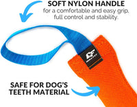 Bull Fit K9 Dog Bite Tug Toy with 2 Strong Handles - Orange - image 2