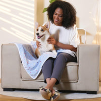1 Pack 3 Blankets Super Soft Cute Dot Pattern Pet Blanket Flannel - Blue/Purple/Grey / 23x16 inch (Pack of 3) - image 2