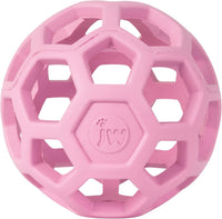 JW Pet HOL-ee Roller Dog Puzzle Ball, Large 5.5in - Pink / Small