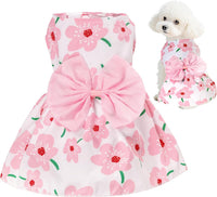 choyaxo Floral Dog Dress Cute Dog Skirt Pet Dress Summer Pet Clothes - Floral / X-Large