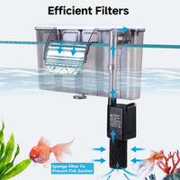 AQQA Quiet 20-30 Gallon Fish Tank Filters - 8W for 30-50 Gallon - image 3