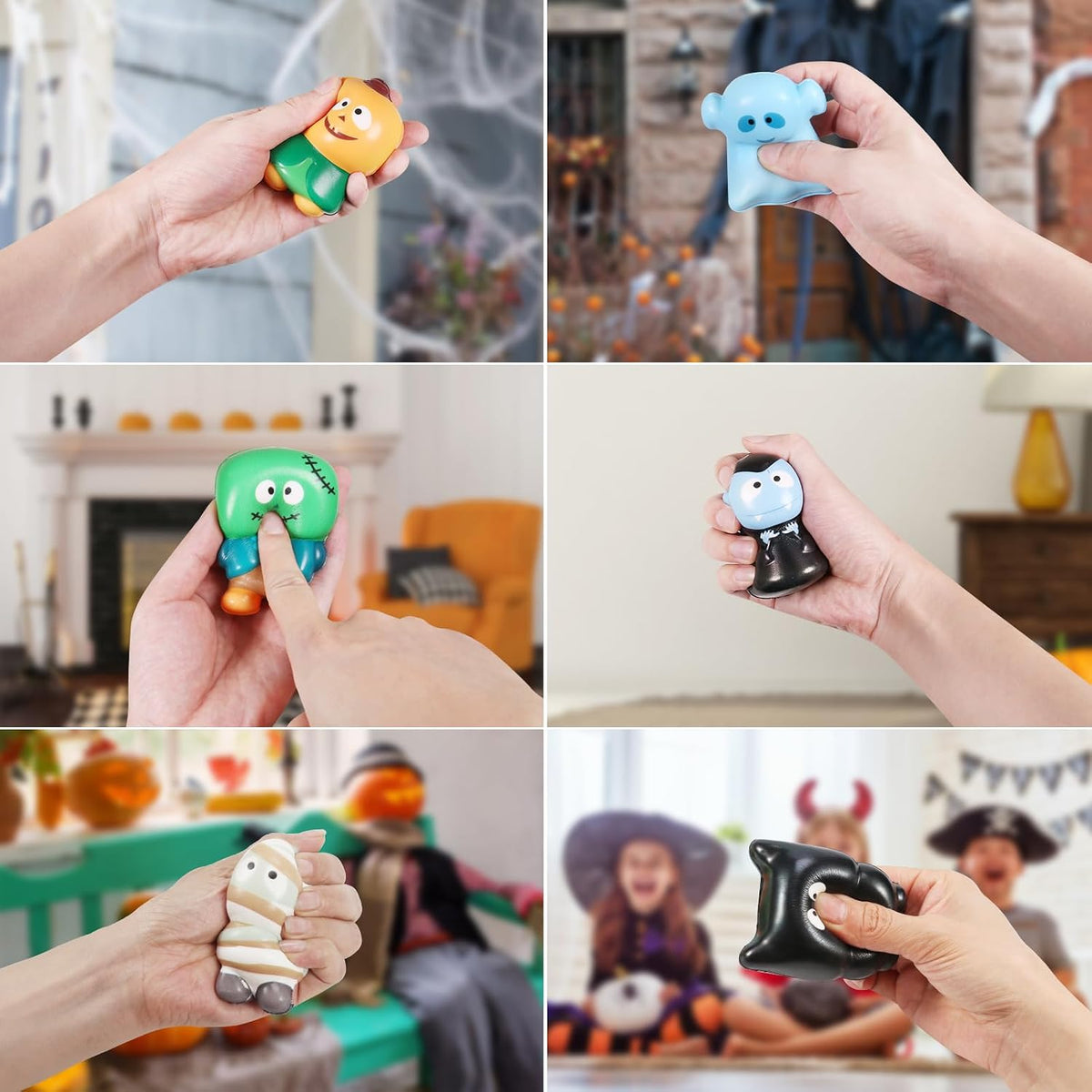 New 6 Packs-Halloween Squishies Toys Slow Rising - 6pcs-1 - image 4