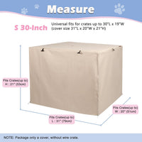 Deblue 36 inch Dog Crate Cover Fit for 36 inch Wire - – Essentials for Dogs - 30.0"L x 19.0"W x 21.0"H / Tan - image 2