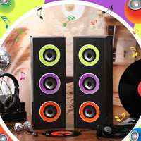Humyoun 4 piece 80s 90s paper boombox party decoration boxes in colorful print - view 5