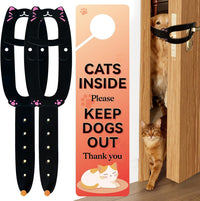 TGIOW Cat Door Latch with Stabilizer, Keep Door Open 2.5-6.5" - 2pcs-black