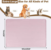 Cat Food Mat Extra Large Silicone Pet Bowl Mat 40''x28'' - Pink / 40"L x 28"W - image 2