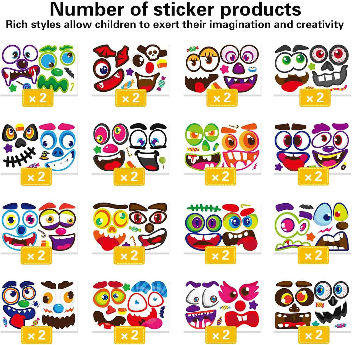 60 Pack Large Pumpkin Stickers - style 5 - image 2